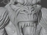 Angry Gorilla Statue STL | Roaring Gorilla Figurine | Single-5