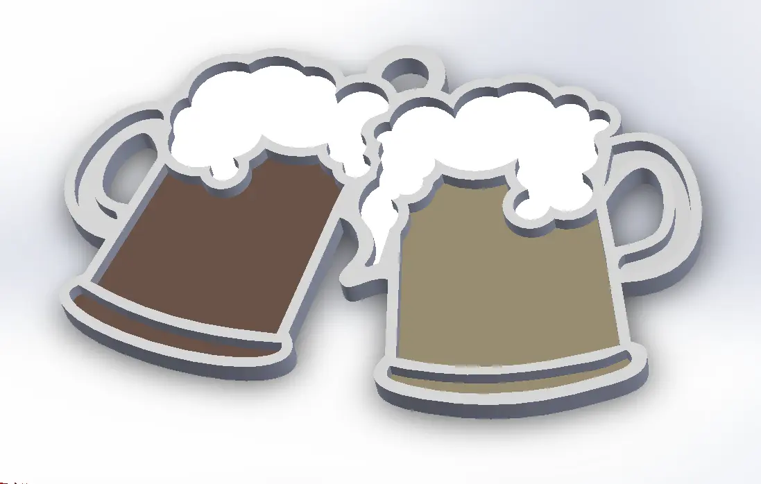 Beers cheers keychain