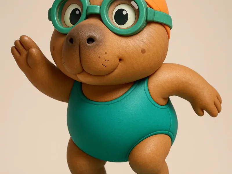 capivara nadadora / coleção esportes