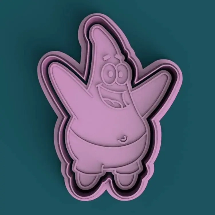 Patrick Star Cookie Cutter & Stamp - patricio bob esponja