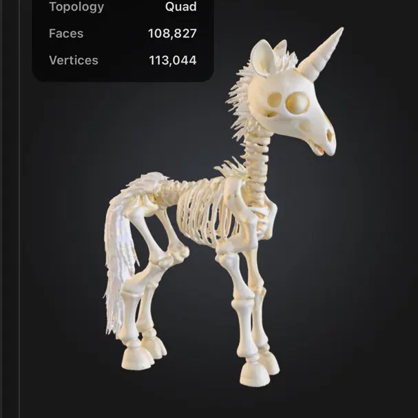 Cute Unicorn Skeleton Halloween