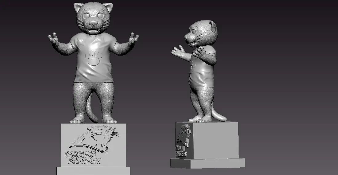 NFL - CAROLINA PANTHERS FOOTBALL MASCOT STATUE - 3D PRINT