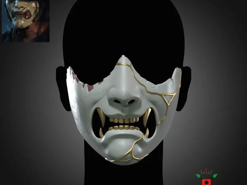 Ghost of Yotei Atsu Oni Mask Cosplay Premium Stl