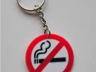 No Smoking keychain sign