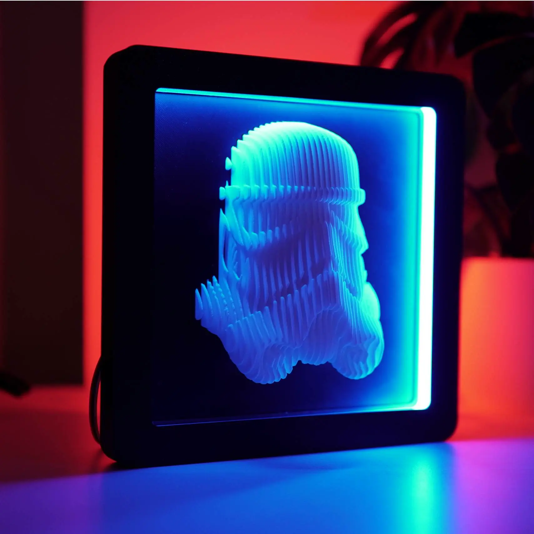 3D Printer Files | 3MF File | LED Picture / Wave Art / Shadowbox Frame ...