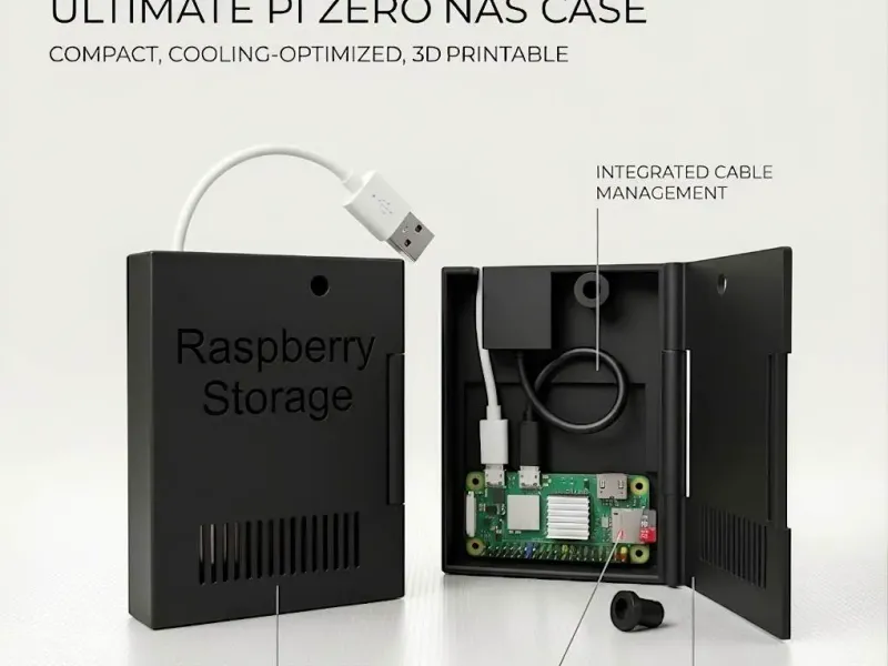 علبة NAS مصغرة لـ Raspberry Pi Zero 2 W