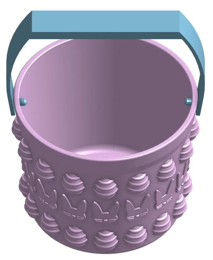 Easter Basket STL File ~ Easter Basket and Easter Egg Design