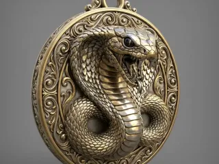 Snake Keychain AI Generated
