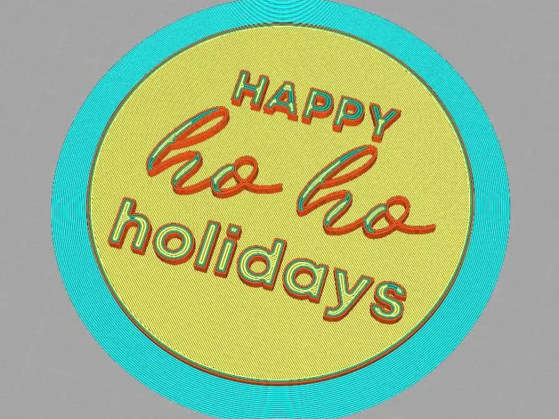 Happy ho ho holiday cookie cutter 