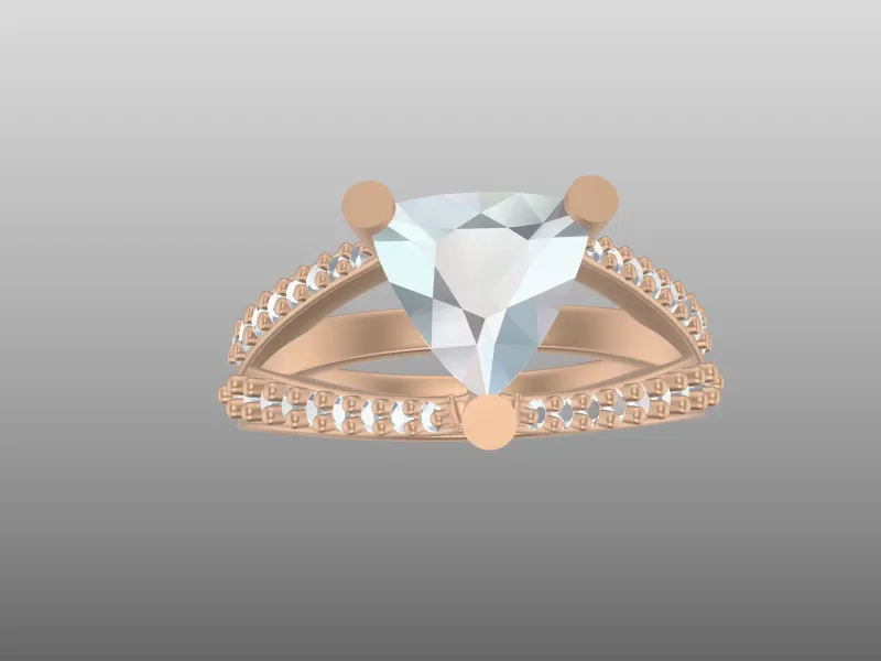 Trillion Cut Engagement Ring