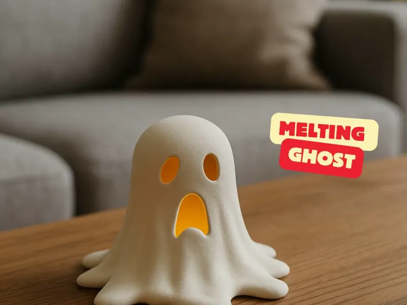 MELTING GHOST TEALIGHT / HALLOWEENDECOR / TEALIGHT