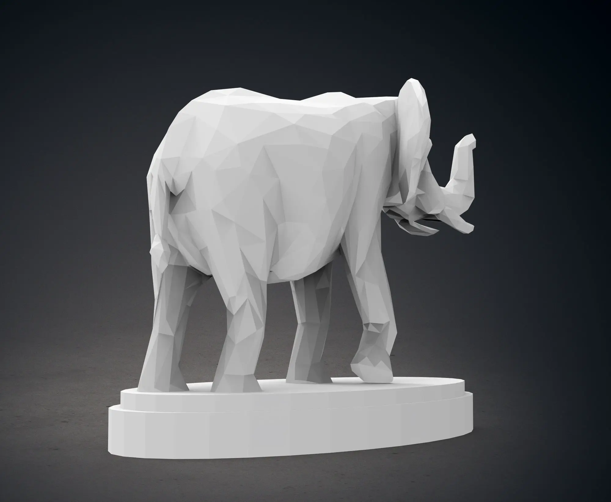 Elephant in Low Poly | 3D models download | Creality Cloud