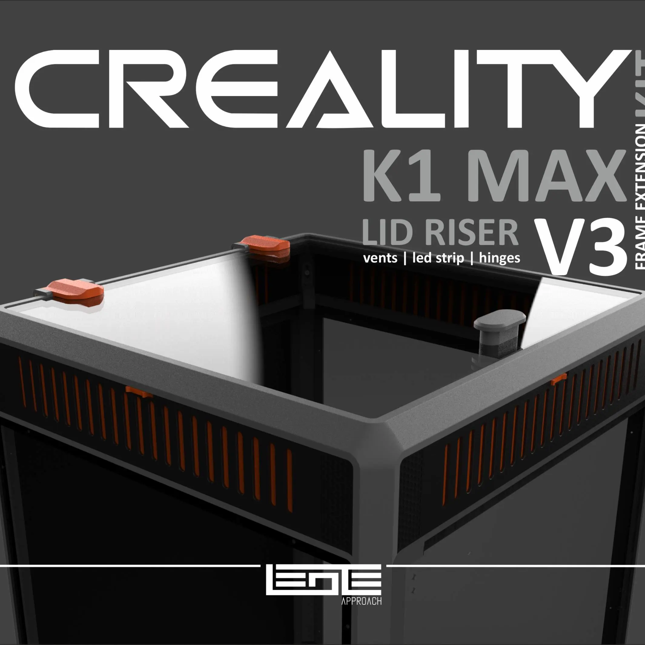 K1max Riser Archivos de impresora 3D | Archivo 3MF | CREALITY K1max - LID RISER V3 ...