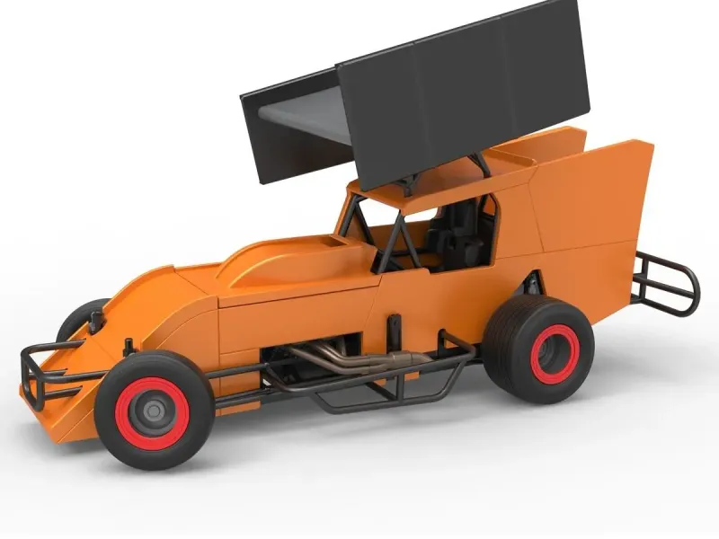 Southern Wing Modified Stock car while turning Scale 1:25