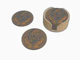 CELTIC DRAGON COASTERS AND HOLDER-1