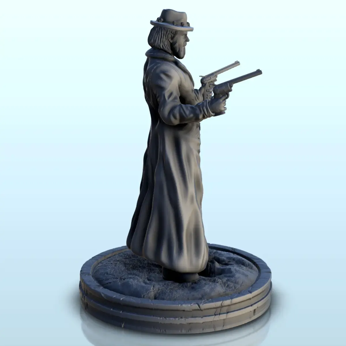 Bandit with coat and two guns (1) - Old West Figure mini