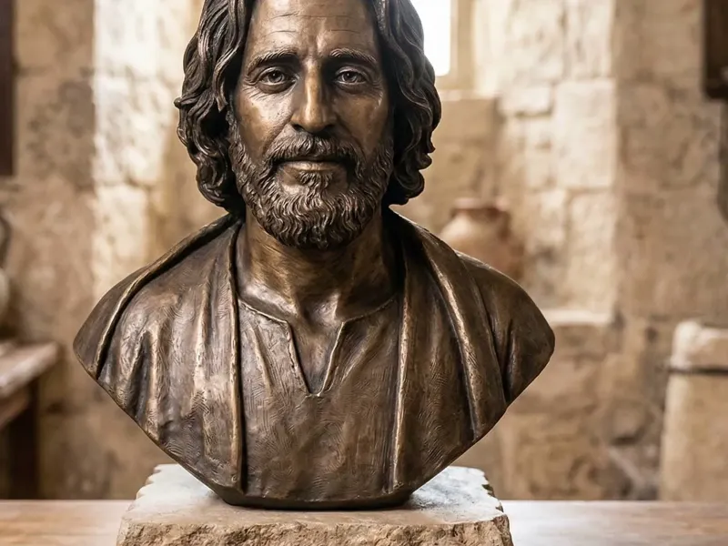 Jesus Inspired Bust STL – Biblical Teacher Statue – High Det