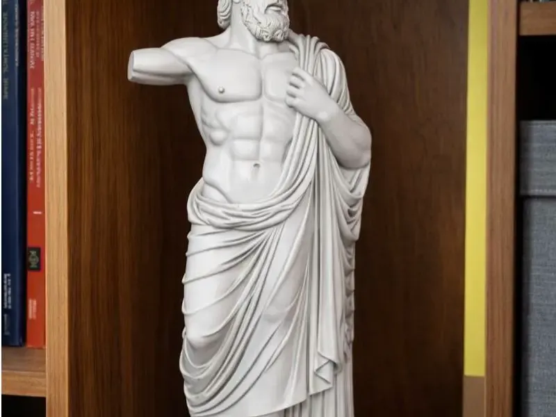 Statua greca di Zeus senza un braccio