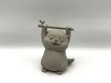 Otter With Stick-1