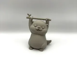 Otter With Stick