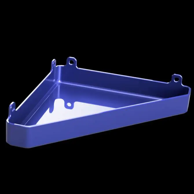 Slanted corner shelf