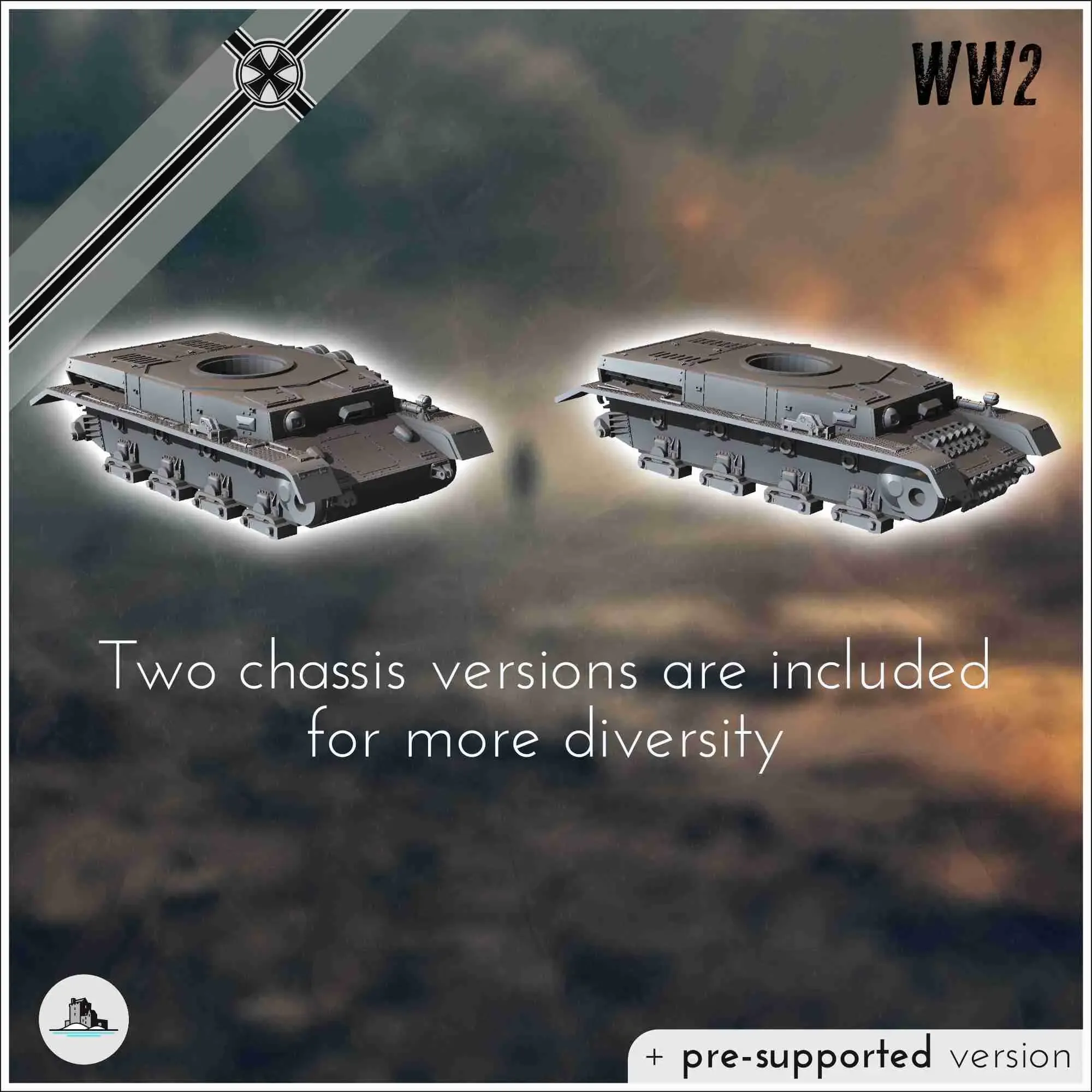 Flakpanzer IV AA Ostwind - miniatures tank ww2 flames war bo