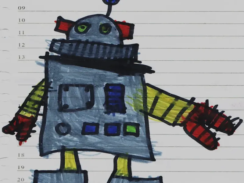 My daughter 4 yo robot