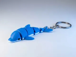 Flexi Dolphin Keychain