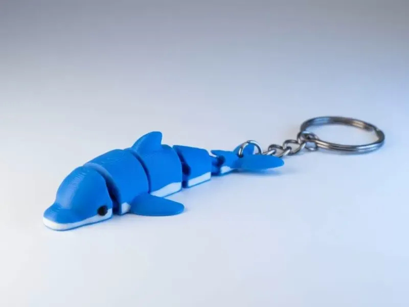 Flexi Dolphin Keychain