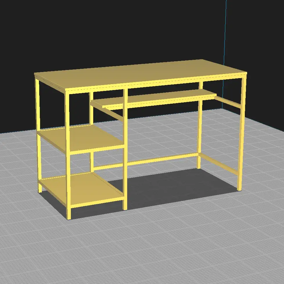 Bureau avec rangement et casier, miniature (1:12, 1:16, 1:1)