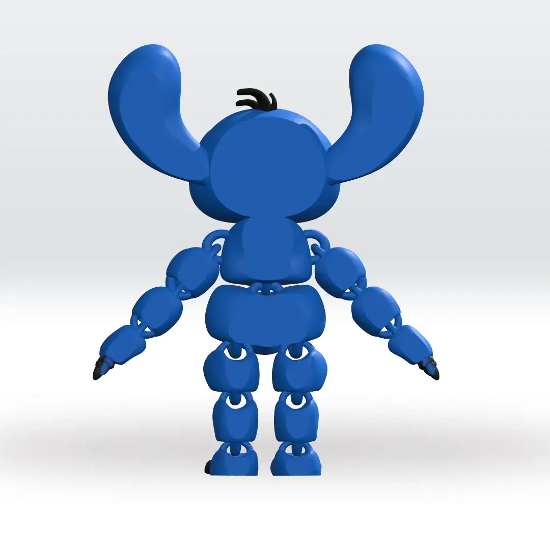 Flexi Stitch Multicolor 3D Model STL file Fanart Character