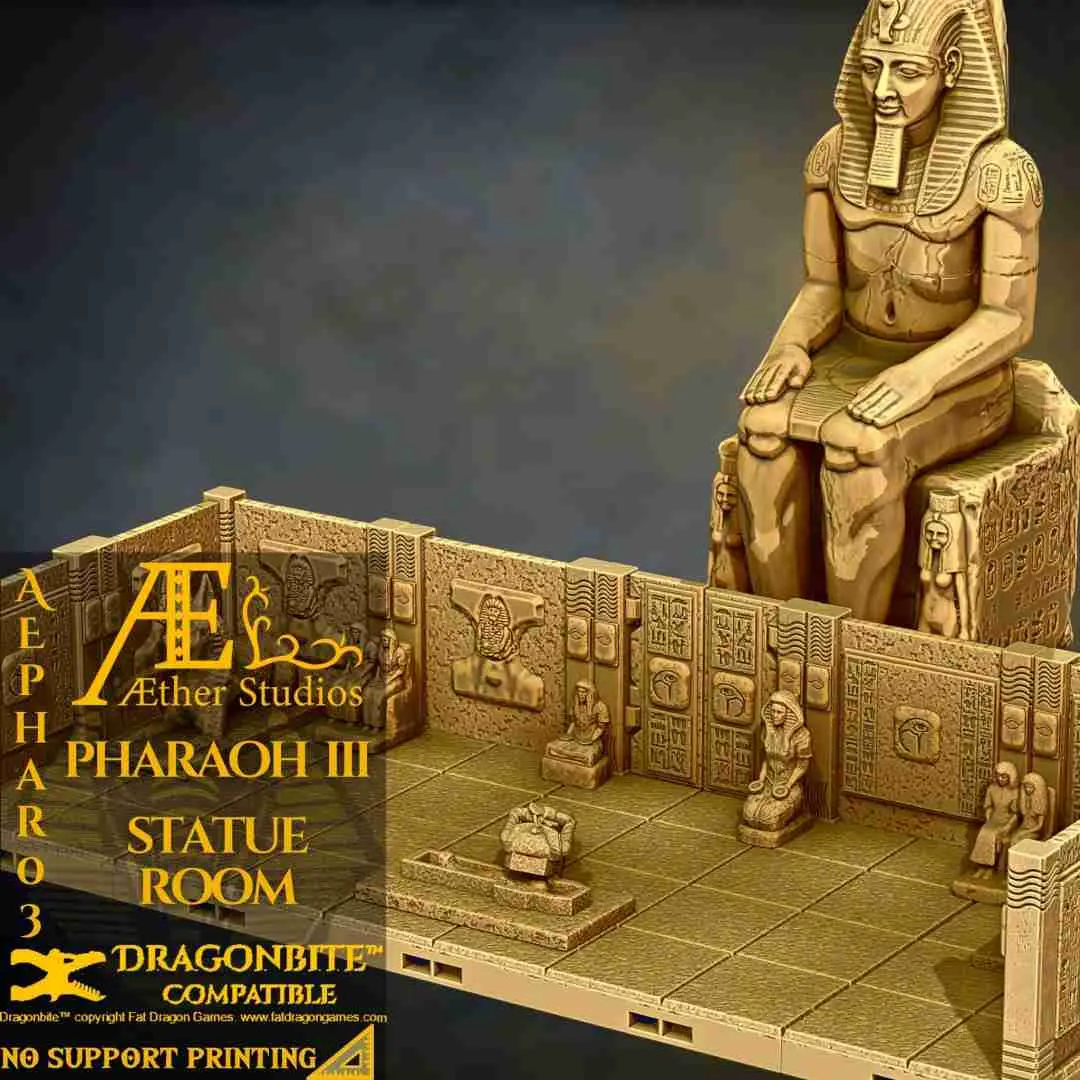 Other STL Download - AEPHAR03 - Throne Room Statuesby Aether Studios