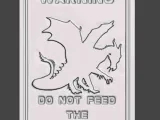 do not feed the dragons sign-0