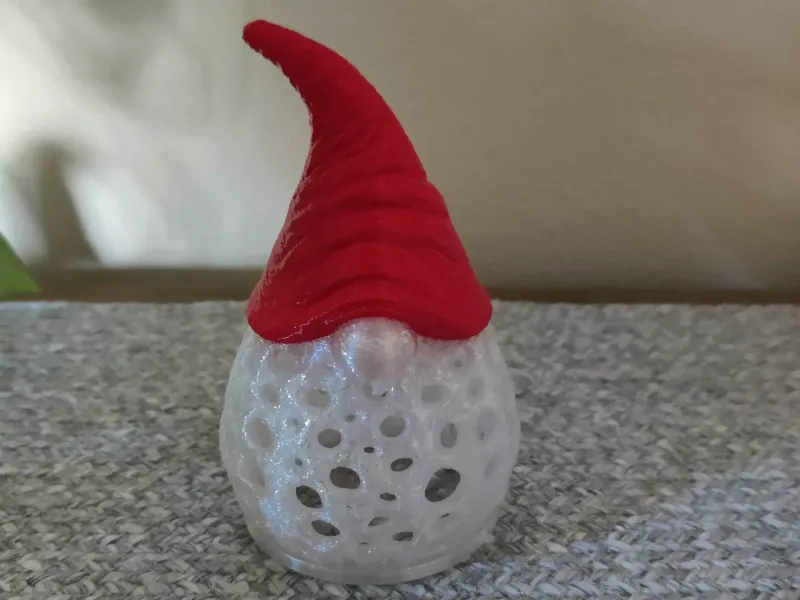 Jultomtelykta - Holiday Gnome Lantern with favorite red hat