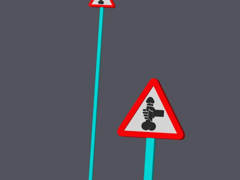 Handjob Danger - Traffic Sign - Cocktailstick