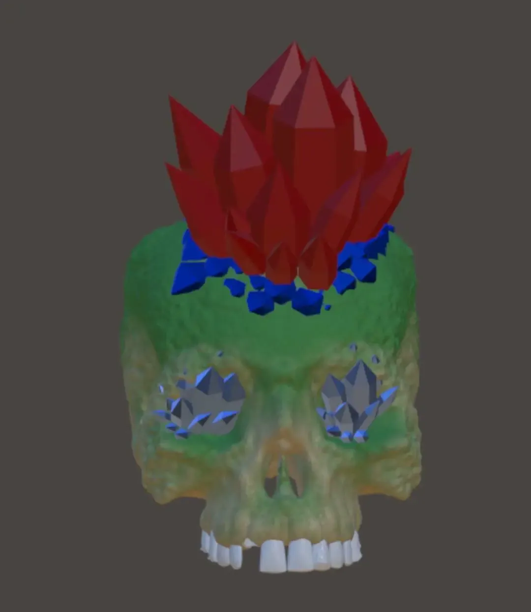 skull and crystals 