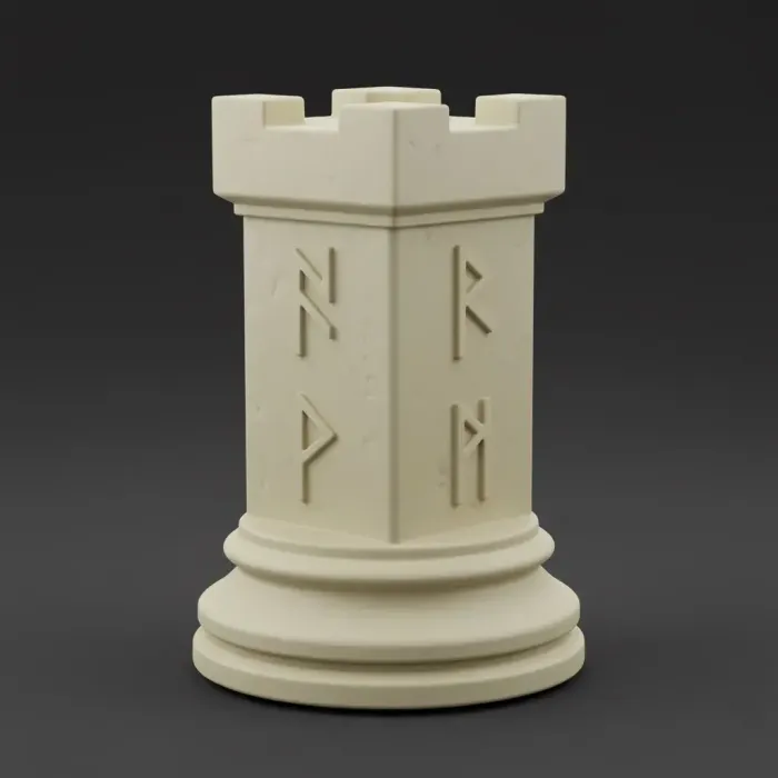Runes Rooks 3D Printer Files | 3MF File | Rook chess piece - Rune of Protection ...