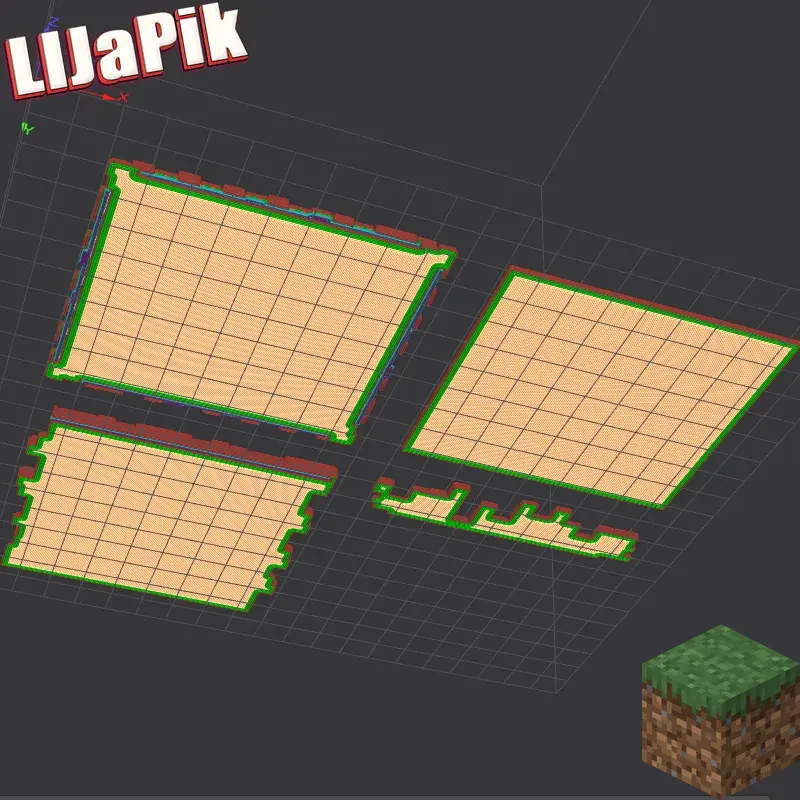 Minecraft Grass Block/ Dirt / Сhest / Piggy bank box / Майн