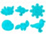 Sea world cookie cutter set of 6-0