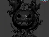 🎃 HAUNTED PUMPKIN & GHOSTS – 3D HALLOWEEN DECORATION 👻-7