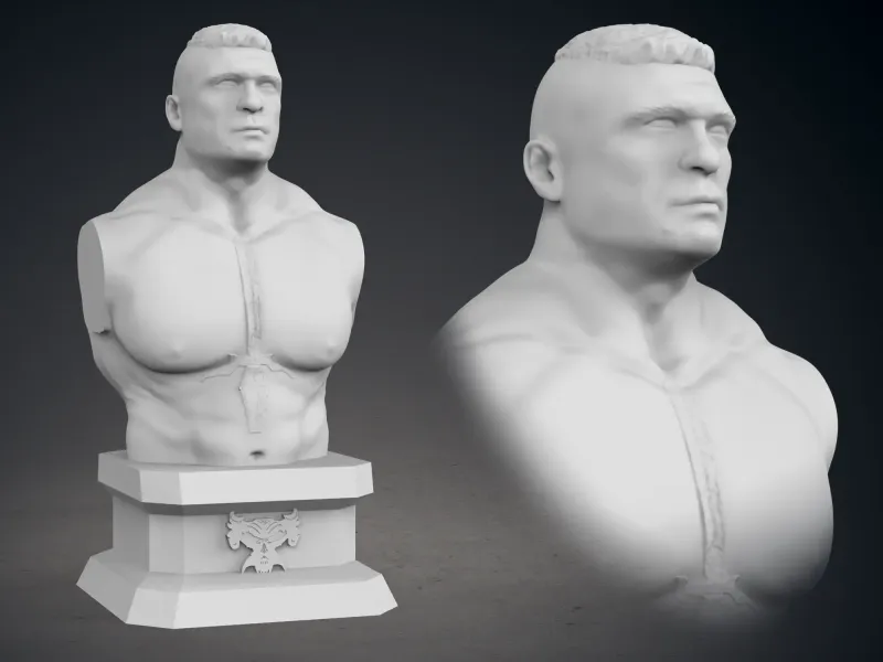 BROCK LESNAR BUST - CLASSIC VERSION