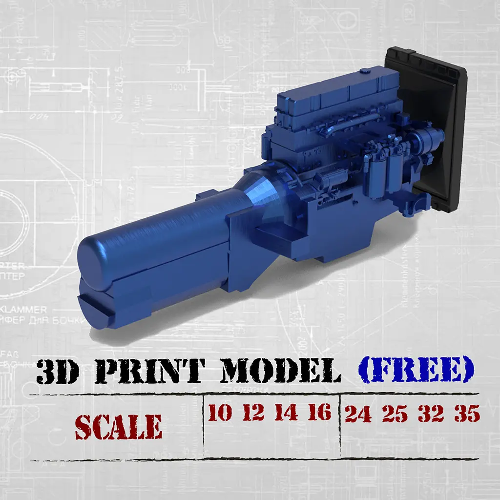 Ücretsiz 3D yazdırılabilir model ENGINE eski Kamyon Ücretsiz 3D baskı modeli