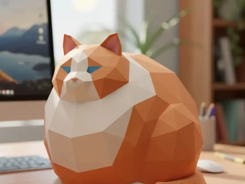 Chubby Cat Lowpoly
