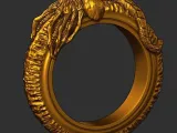 Facehugger ring 3D print model-0