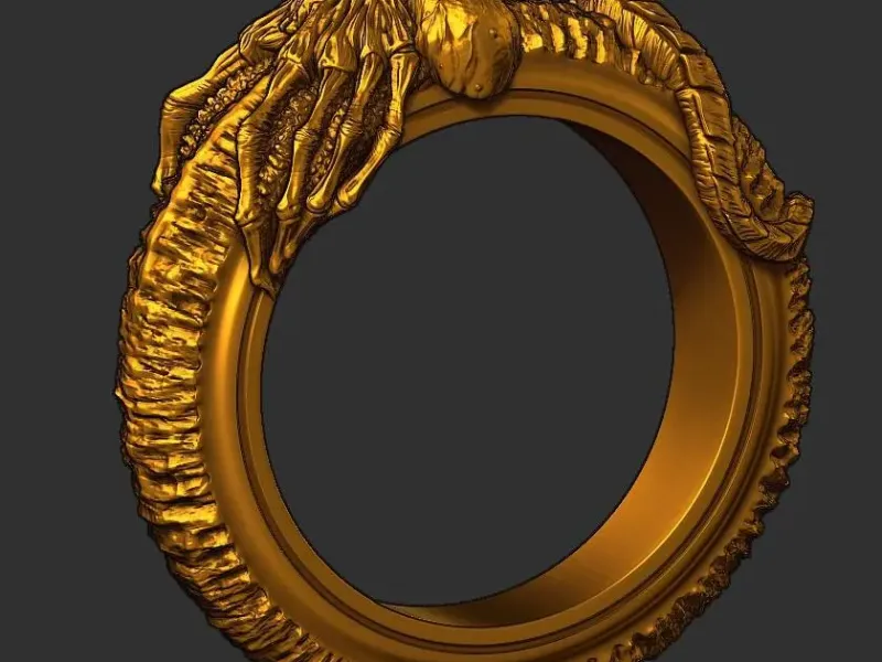 Facehugger ring 3D print model