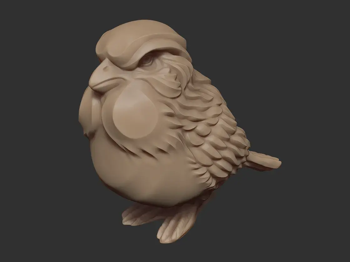 Tit bird decoration 3D print model