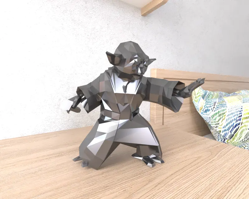 Yoda Lowpoly Low Poly