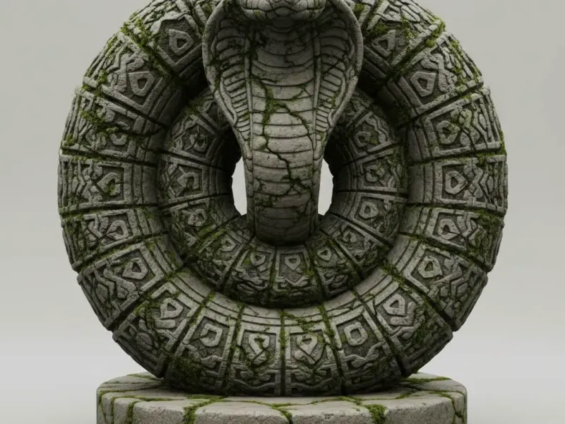 Eternal Serpent Ring – Ancient Temple Relic Diorama