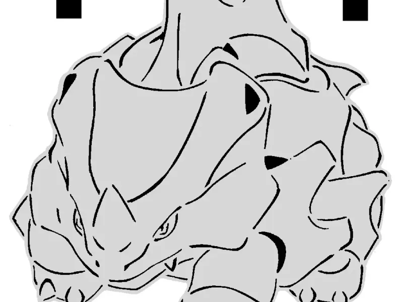 111 Rhyhorn stencil + 2D