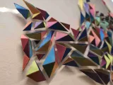 幾何学的な猫のウォールアート-7